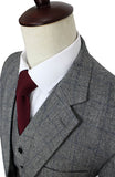 Grey Blue Tweed 3 Piece Suit