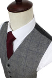 Grey Blue Tweed 3 Piece Suit