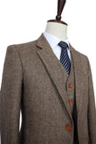 Classic Brown Tweed 3 Piece Suit