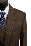 Retro Check Brown Tweed 3 Piece Suit