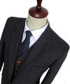 Retro Brown Plaid 3 Piece Suit