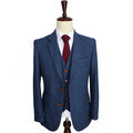 Retro Brown Plaid 3 Piece Suit