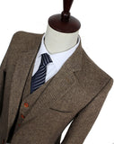 Classic Brown Tweed 3 Piece Suit