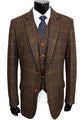 Retro Check Green Tweed 3 Piece Suit