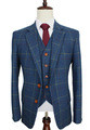 Retro Check Green Tweed 3 Piece Suit