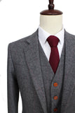 Grey Herringbone Tweed 3 Piece Suit