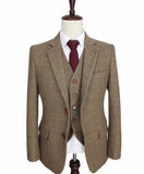 Retro Brown Tweed 3 Piece Suit