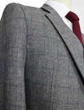 Grey Blue Tweed 3 Piece Suit