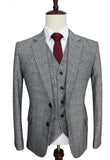 Grey Blue Tweed 3 Piece Suit